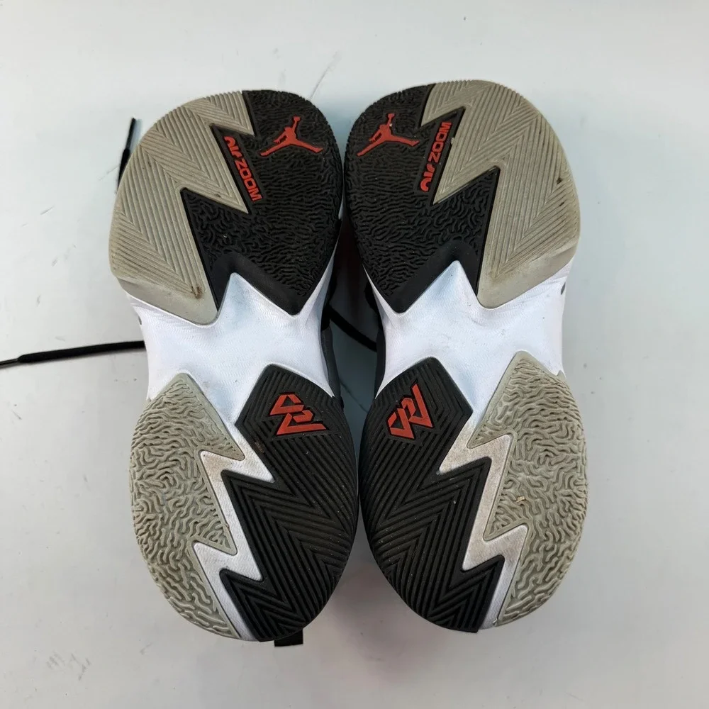Jordan One Take 3 Black White Red Basketball Athletic Shoes Size 9.5 Men's